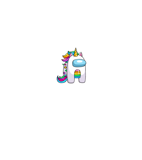 Among Us Unicorn minta fehér/piros pólón