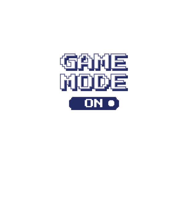 Game Mode On minta szürke pólón