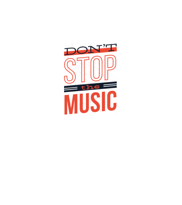 Don't stop the music minta fehér pólón