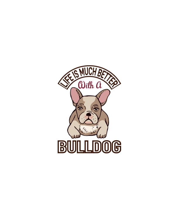 Bulldog minta fehér pólón