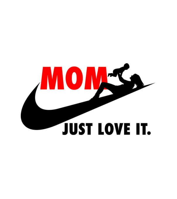 Mom just love it minta fehér pólón