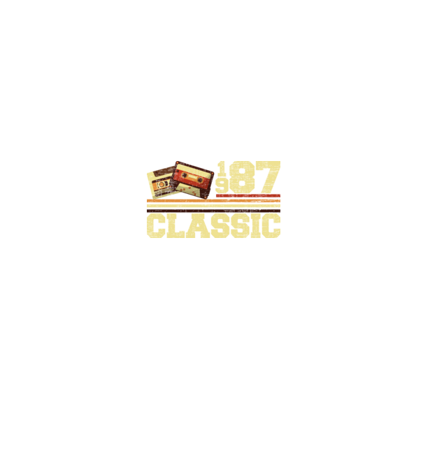 Classic 1987 minta fekete pólón