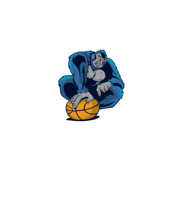 Basket Gorilla minta királykék pólón