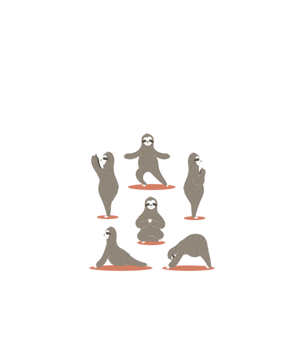 Sloth Yoga minta almazöld pólón