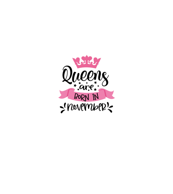 Queens are born in november minta fehér pólón