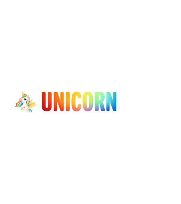 Unikornis minta fekete pólón