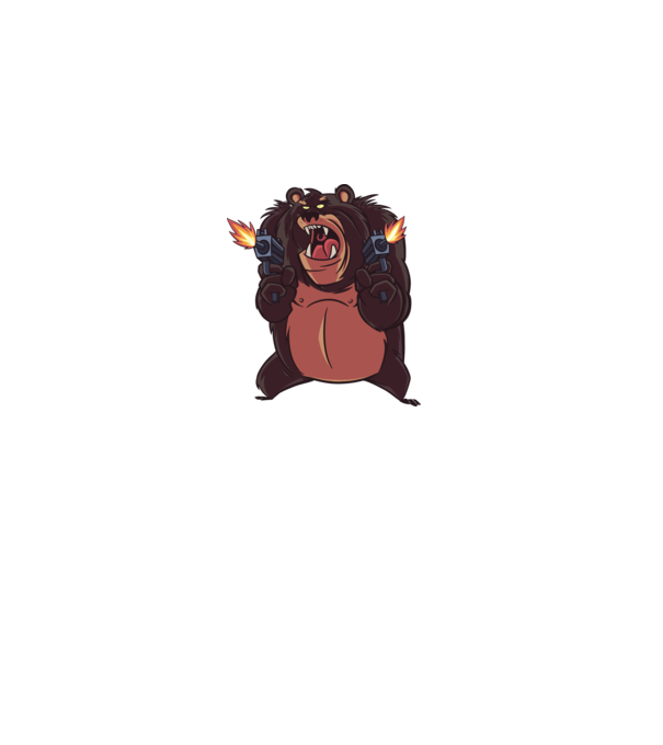 Bear Chuck minta fehér pólón
