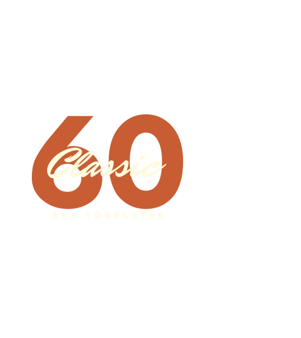 60 éve tökéletes minta fehér pólón