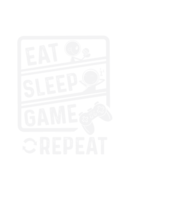 Eat sleep game minta fekete pólón