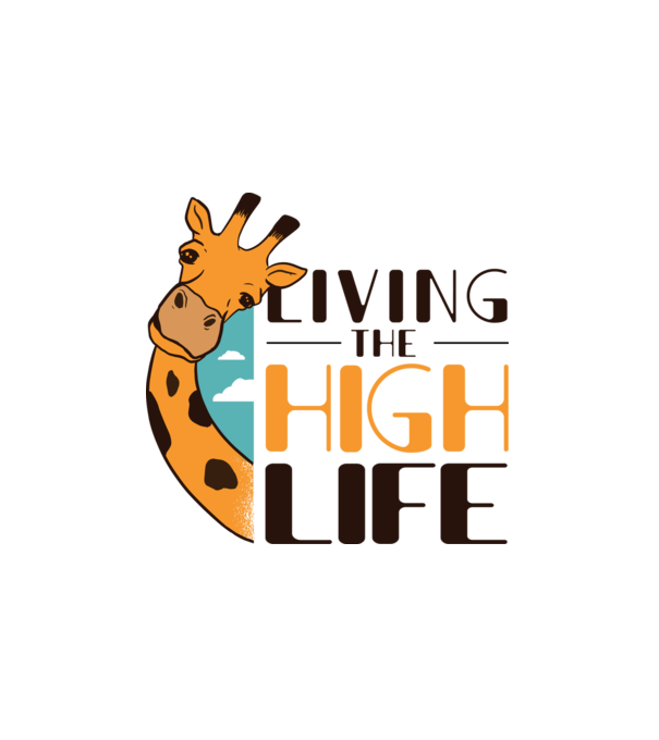 Giraffe highlife minta fehér pólón