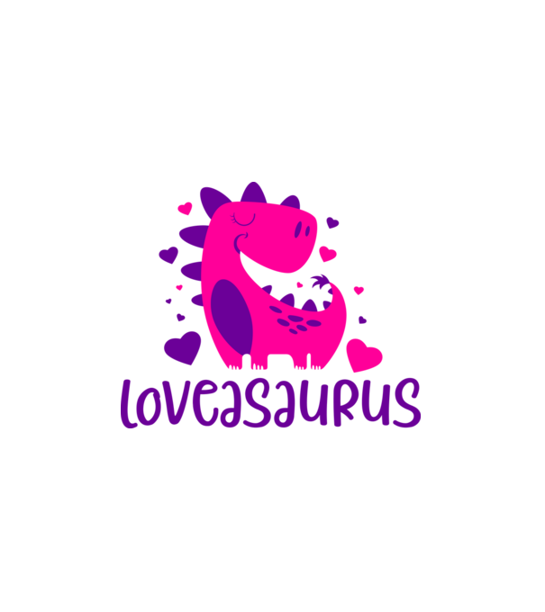 Loveasaurus minta fehér pólón