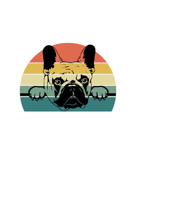 Bulldog minta fekete pólón