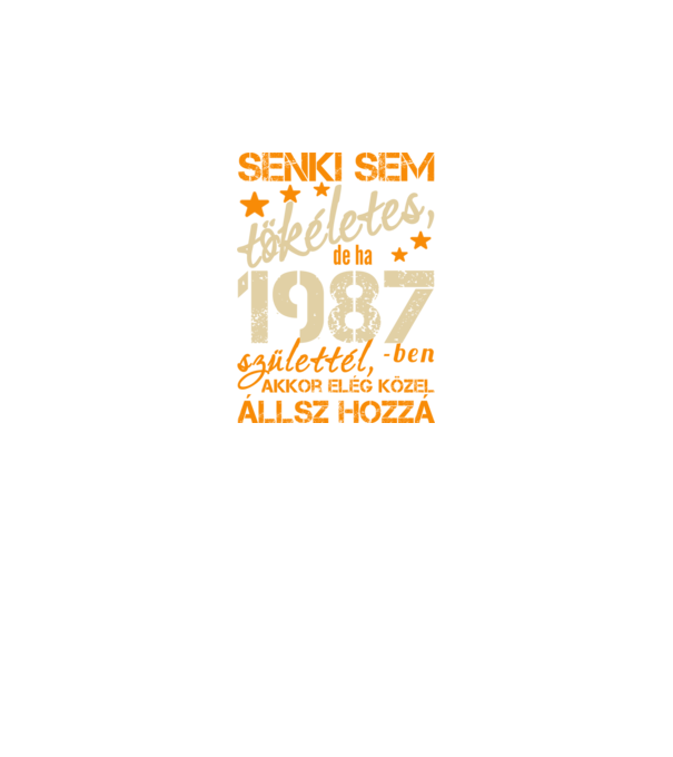 Tökéletes 1987 minta fekete pólón
