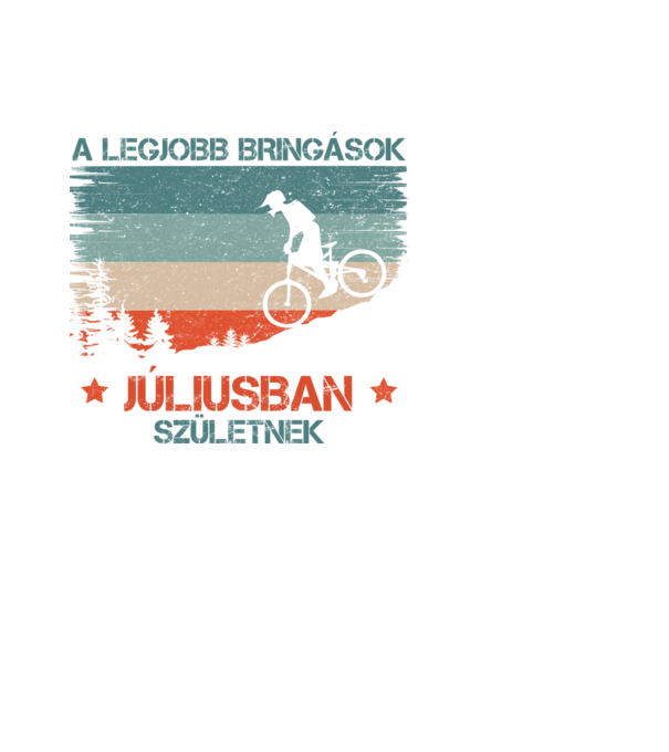 Legjobb bringás - Július minta fekete pólón