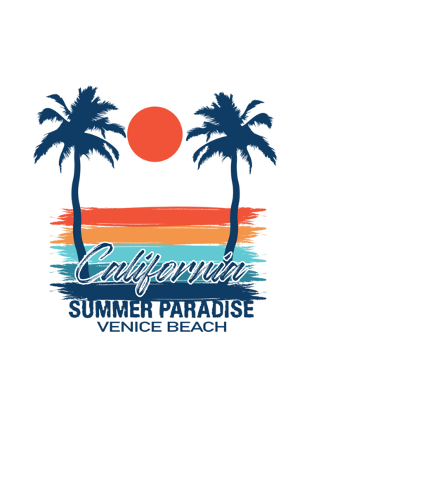 California minta világoskék pólón