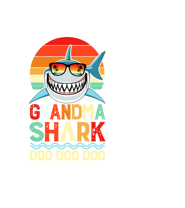 Grandma shark minta fekete pólón