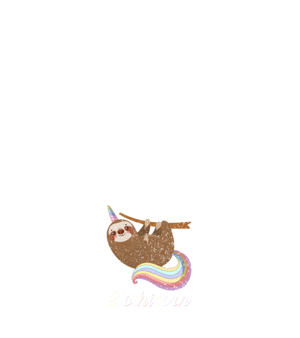 Slothicorn minta fehér pólón