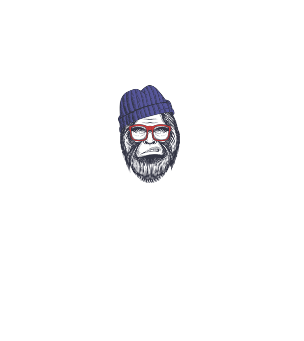 Bigfoot minta fehér pólón