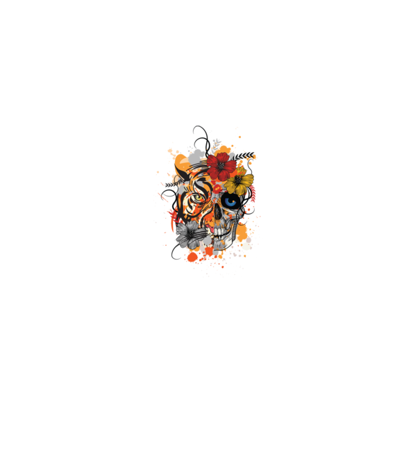 Abstract tiger minta fehér pólón