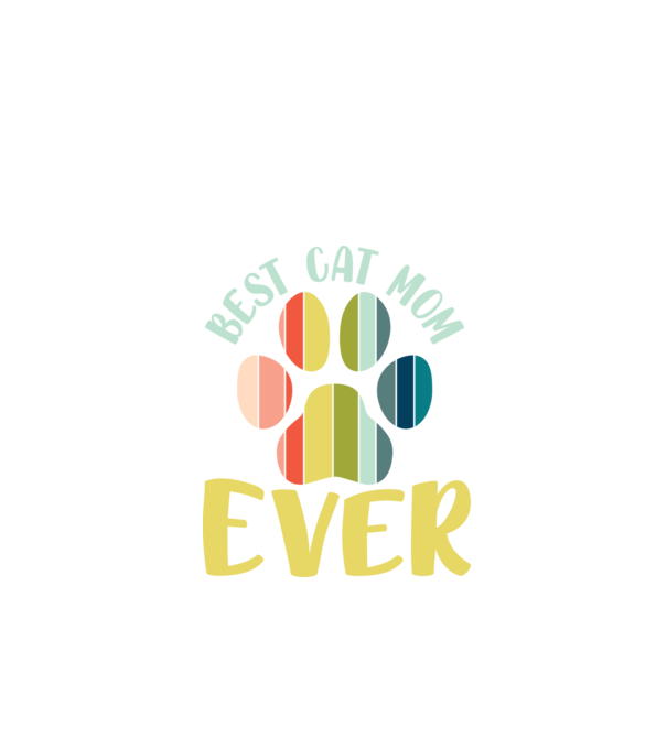 Best cat mom ever minta fekete pólón
