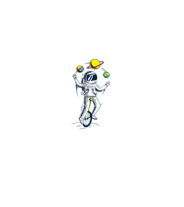 Astronaut juggling minta fehér pólón