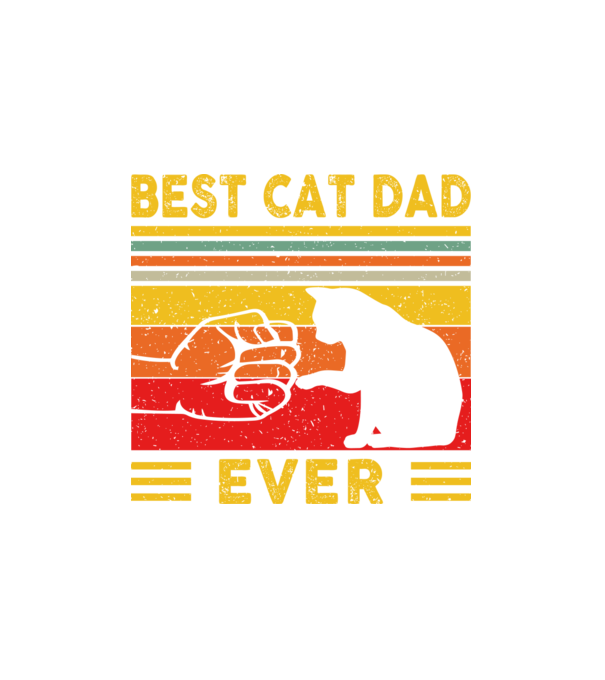 Best cat dad ever minta fehér pólón
