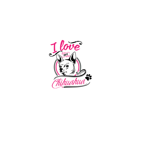 I love my chihuahua minta fehér pólón