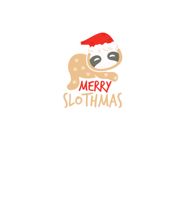 Merry slothmas minta fekete pólón