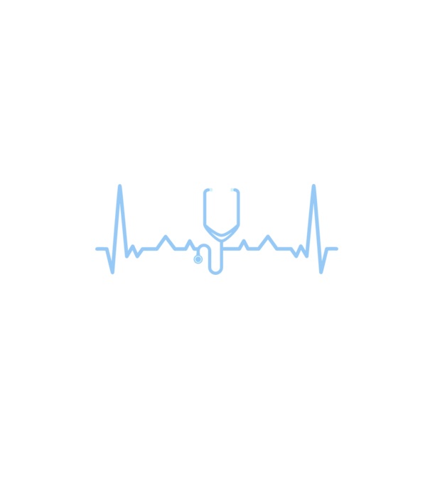 Heartbeat with stethoscope (színezhető) minta fekete pólón