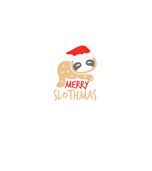 Merry slothmas minta fekete pólón