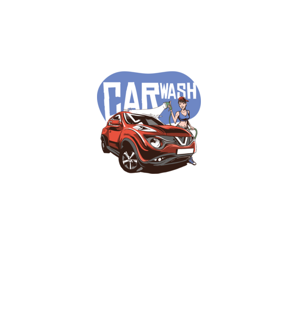 CarWash minta fehér pólón