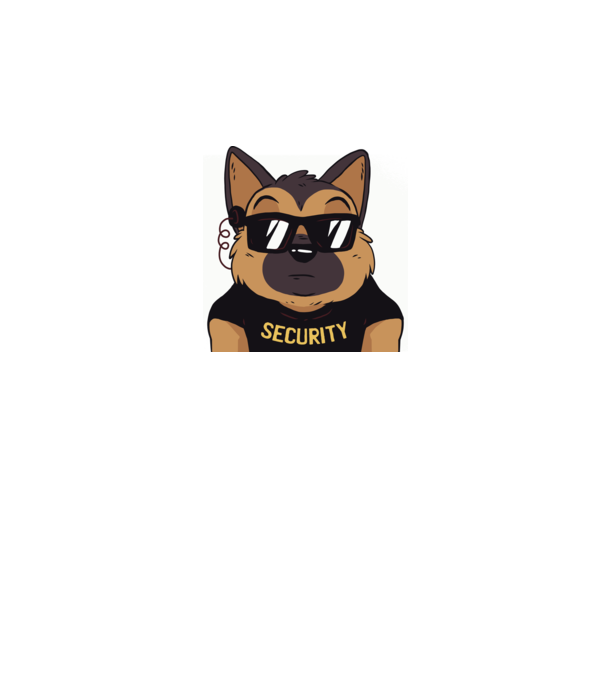 German Sheperd Security minta sötétkék pólón