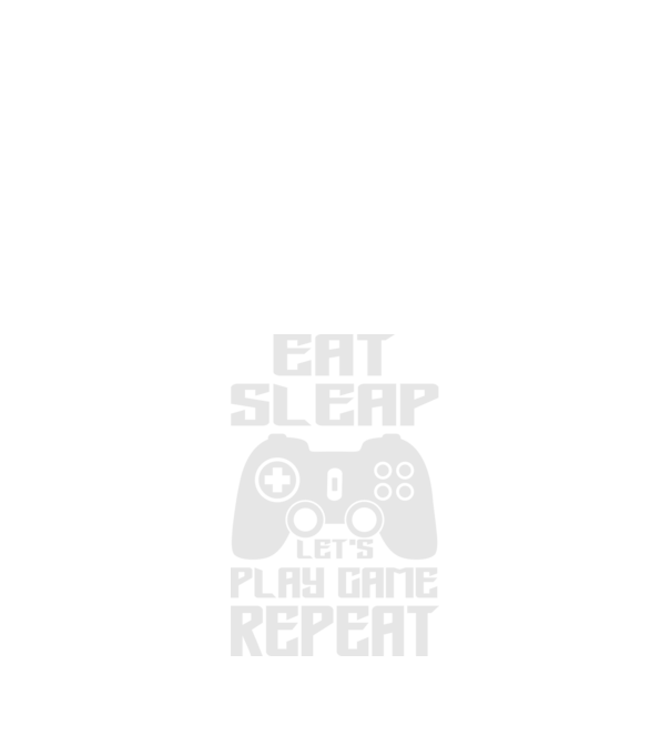 Eat sleep play game minta fekete pólón