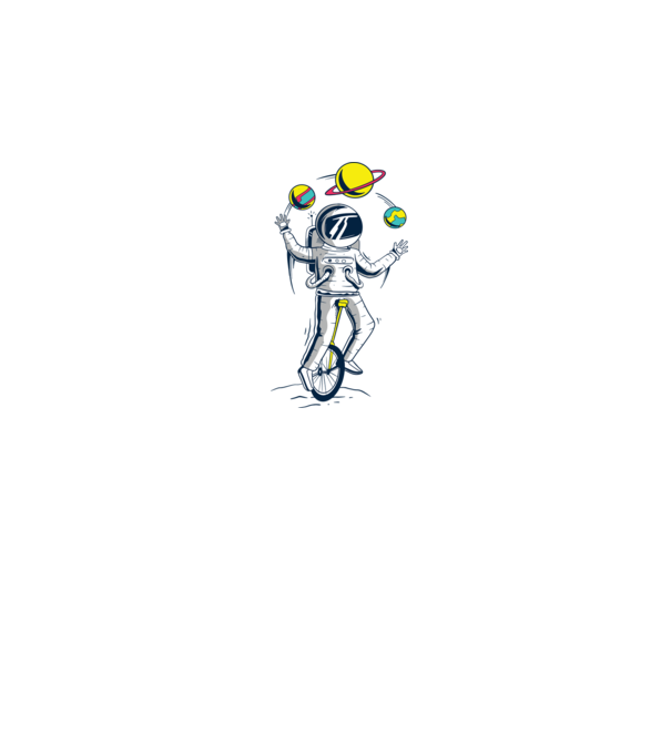 Astronaut juggling minta fehér pólón