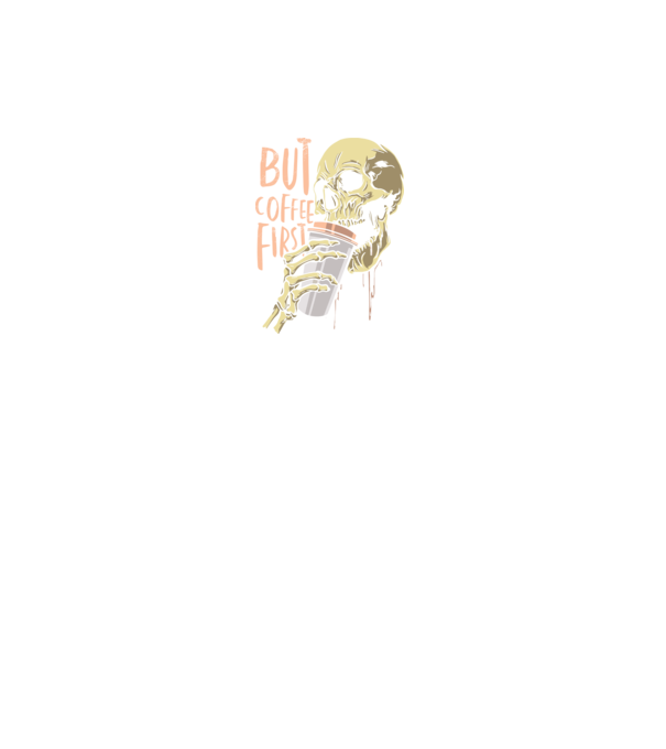 Coffee Skull minta fekete pólón