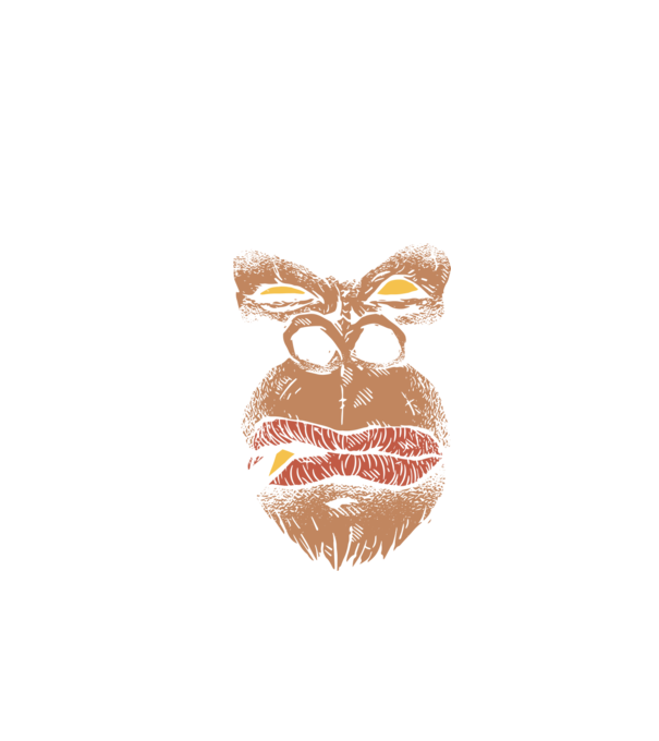 Gorilla Smoking minta fekete pólón
