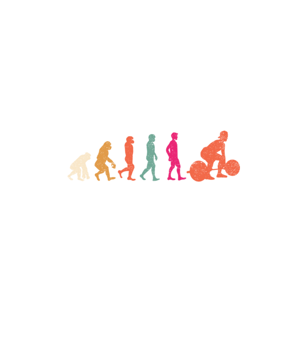 Súlyemelő evolúció minta fekete pólón