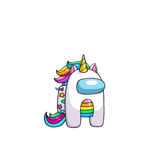 Among Us Unicorn minta fehér pólón