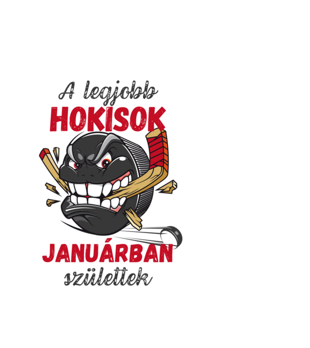 A legjobb hokisok januárban születtek minta fehér pólón