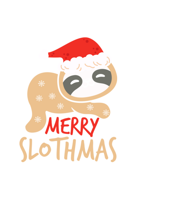 Merry slothmas minta fekete pólón