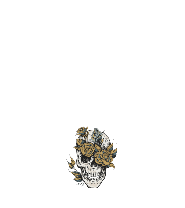 Skull minta világos rózsaszín pólón