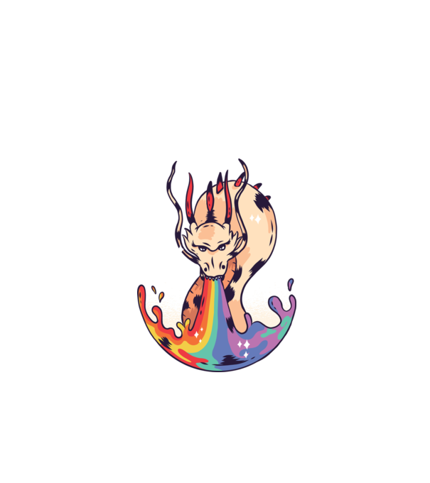Dragon Rainbow minta almazöld pólón