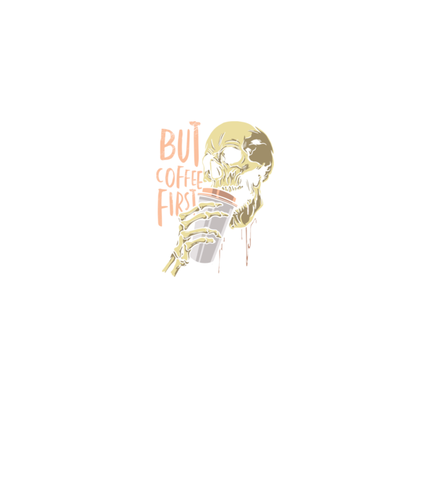 Coffee Skull minta farmerkék pólón