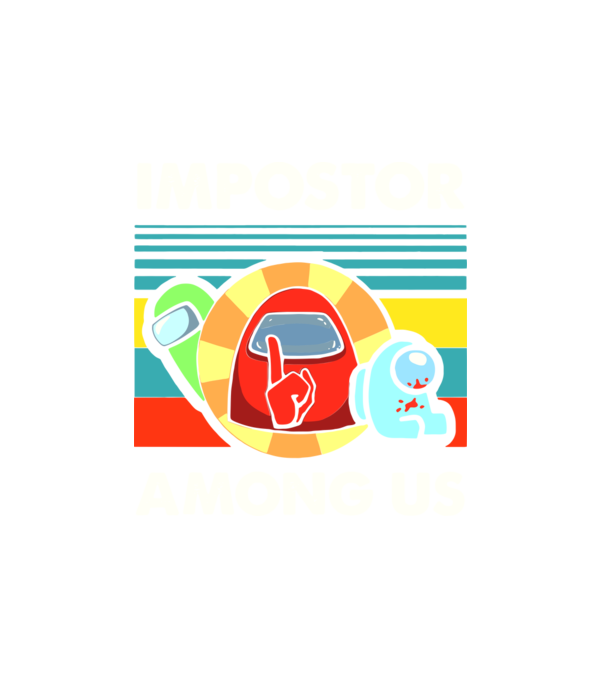 Impostor Among Us minta fehér pólón