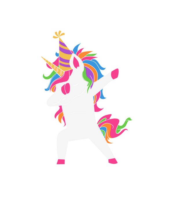 Dabbing unicorn minta fehér pólón