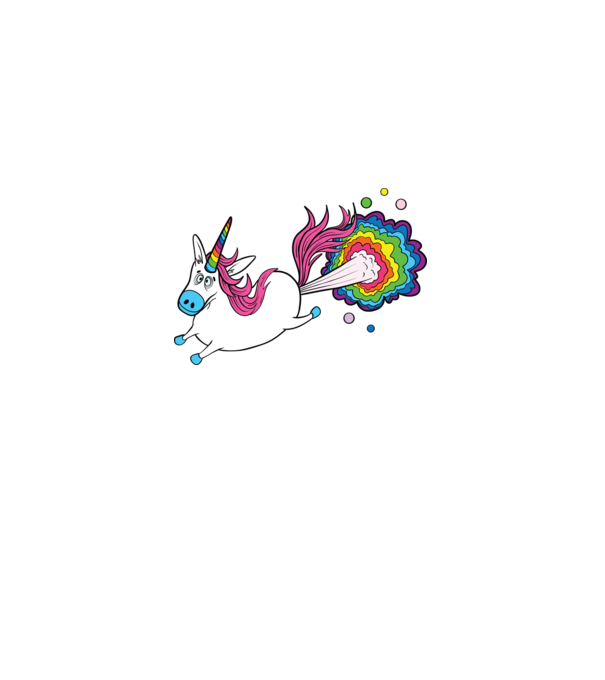 Leaping & Finging Unicorn minta fehér pólón