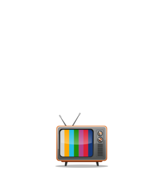 Retro televízió minta világoskék pólón