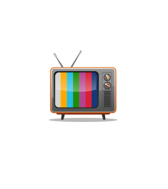 Retro televízió minta szürke pólón