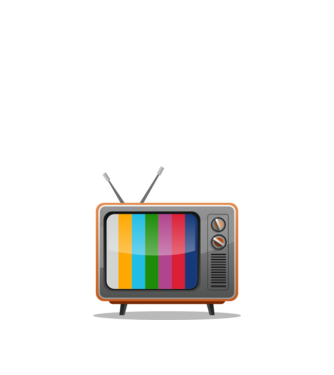 Retro televízió minta homokszín pólón