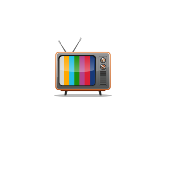 Retro televízió minta rózsaszín pólón